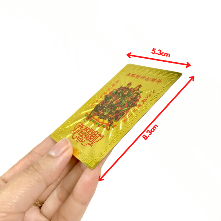 Thẻ Kim Bài Ngũ Phương Thần Tài Khai Vận